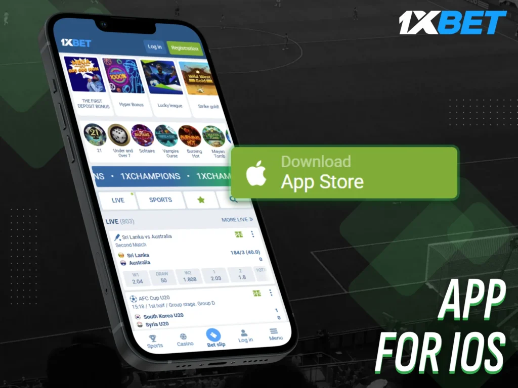 The 1xBet app is available for free on iOS in Nigeria.