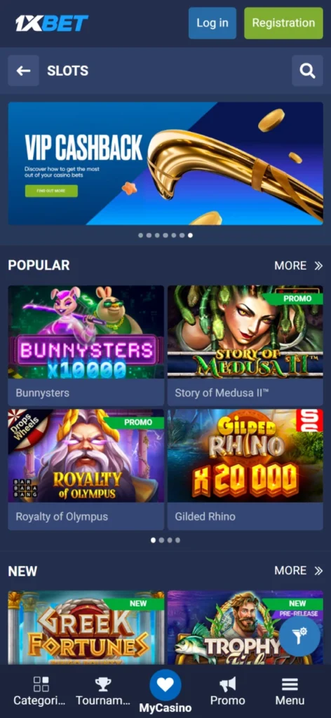 At 1xBet you can play the most popular and profitable casino games.