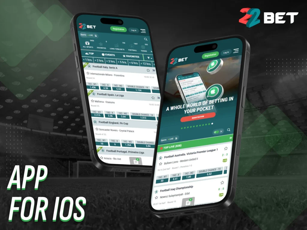 Download the 22bet app on your iPhone.