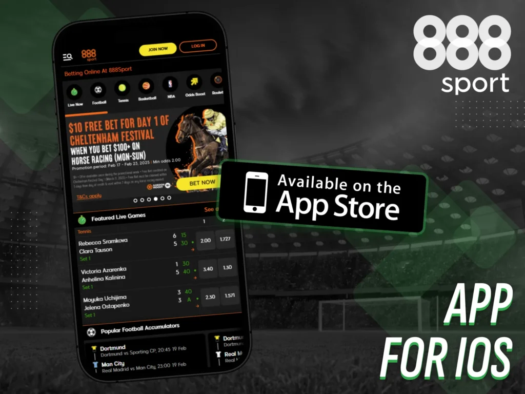 888sport offers a free iOS app for Nigerian bettors.