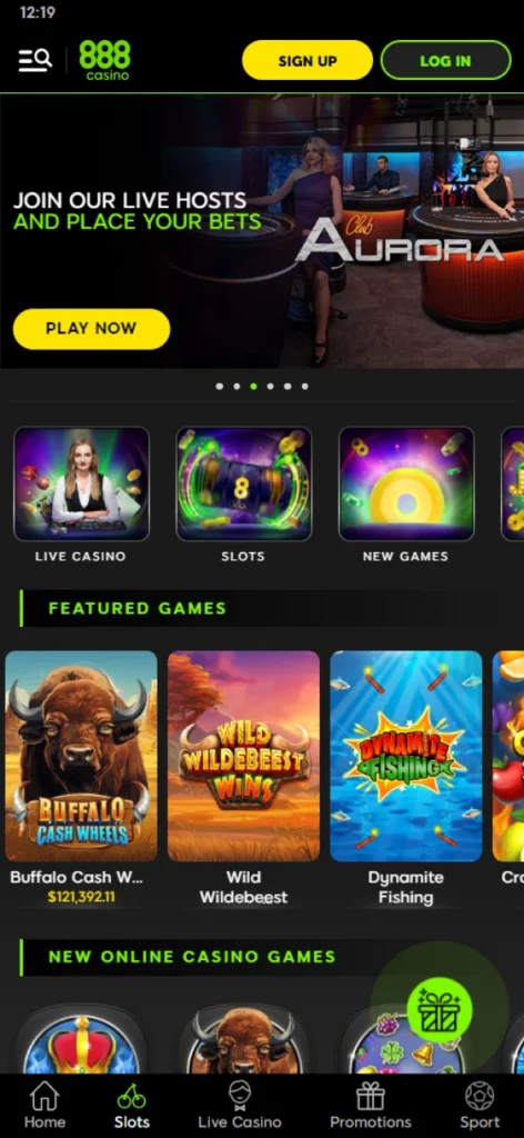 Play casino games at the 888Sport site called 888Casino.