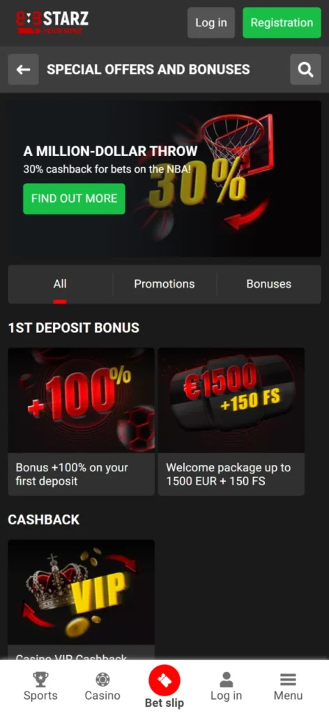 Enjoy sports and casino bonuses at 888Starz.