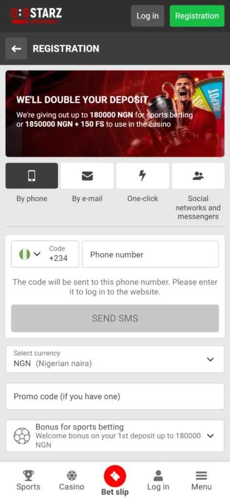 Register at 888Starz and start betting.