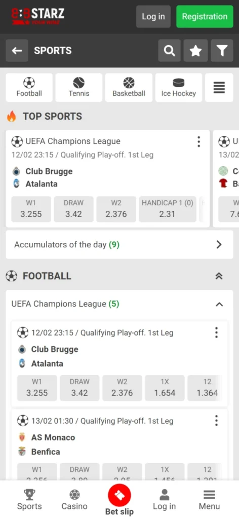 Place profitable sports bets at 888Starz.