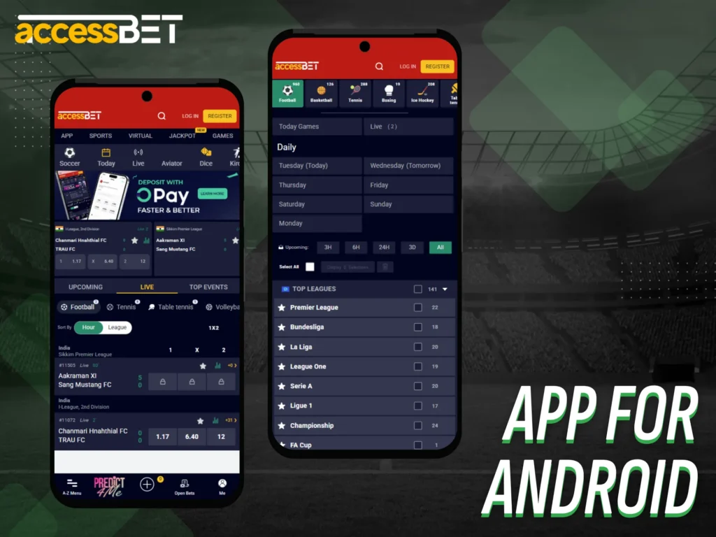 Accessbet offers a downloadable app for Android users.