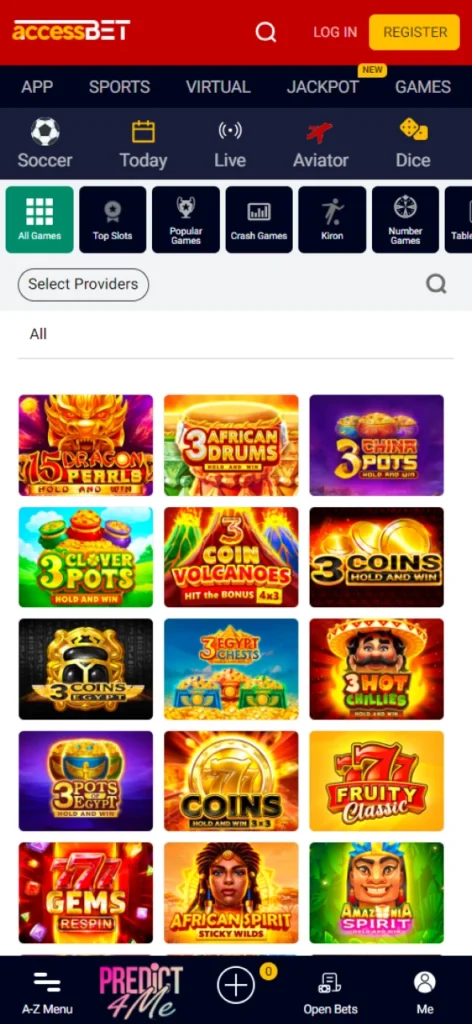 Win big playing Accessbet casino games.