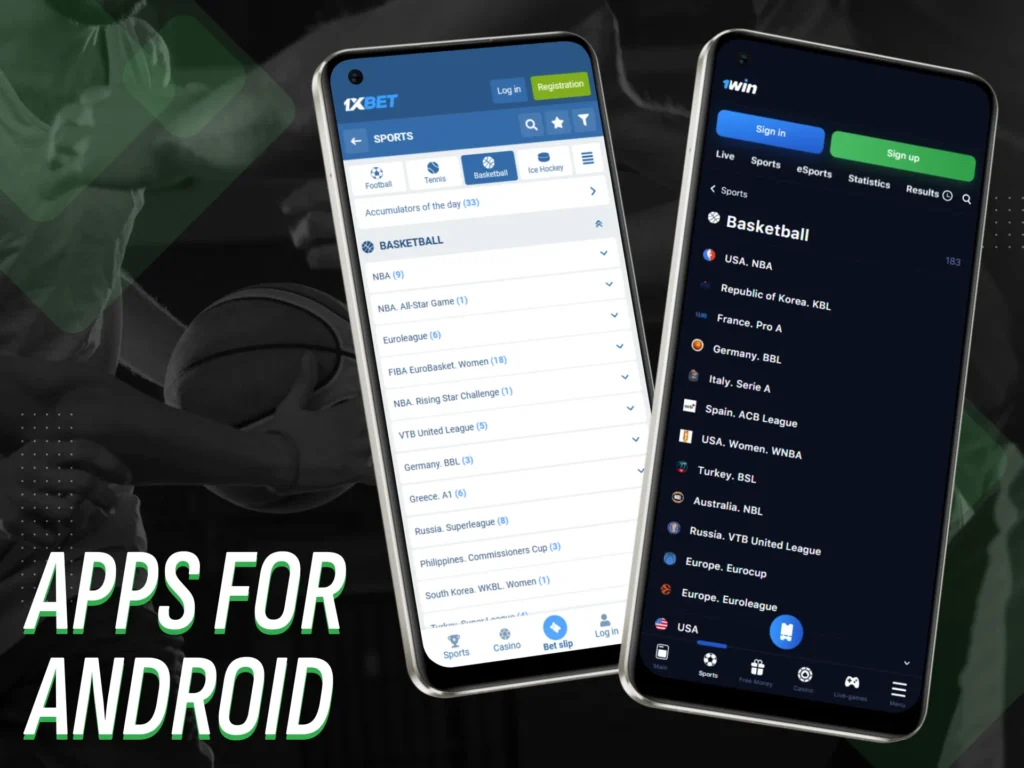 Basketball betting apps for Android in Nigeria.