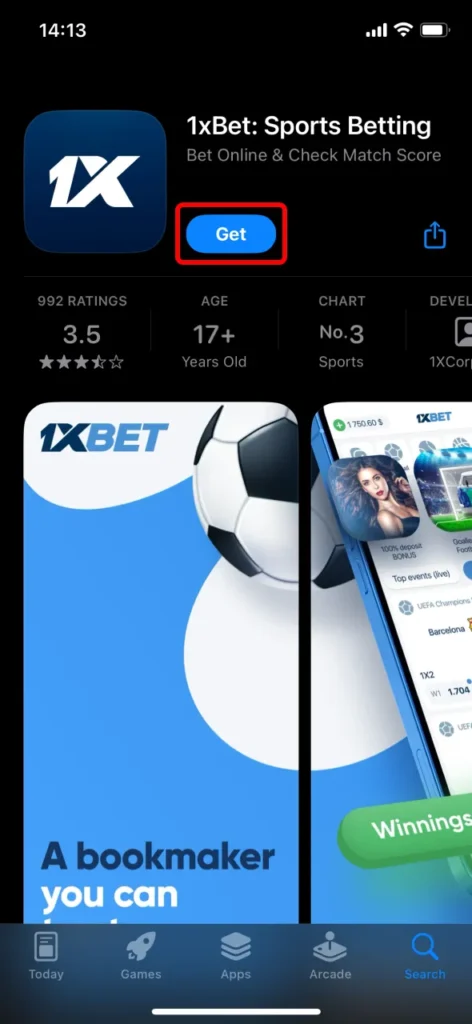 Start downloading the basketball betting app from the App Store.