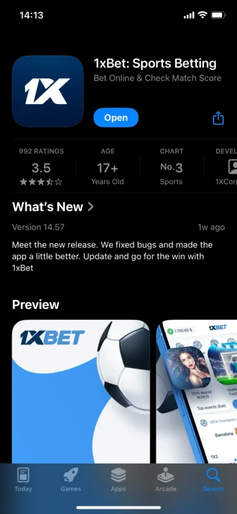 Install the basketball betting app on your iOS device.