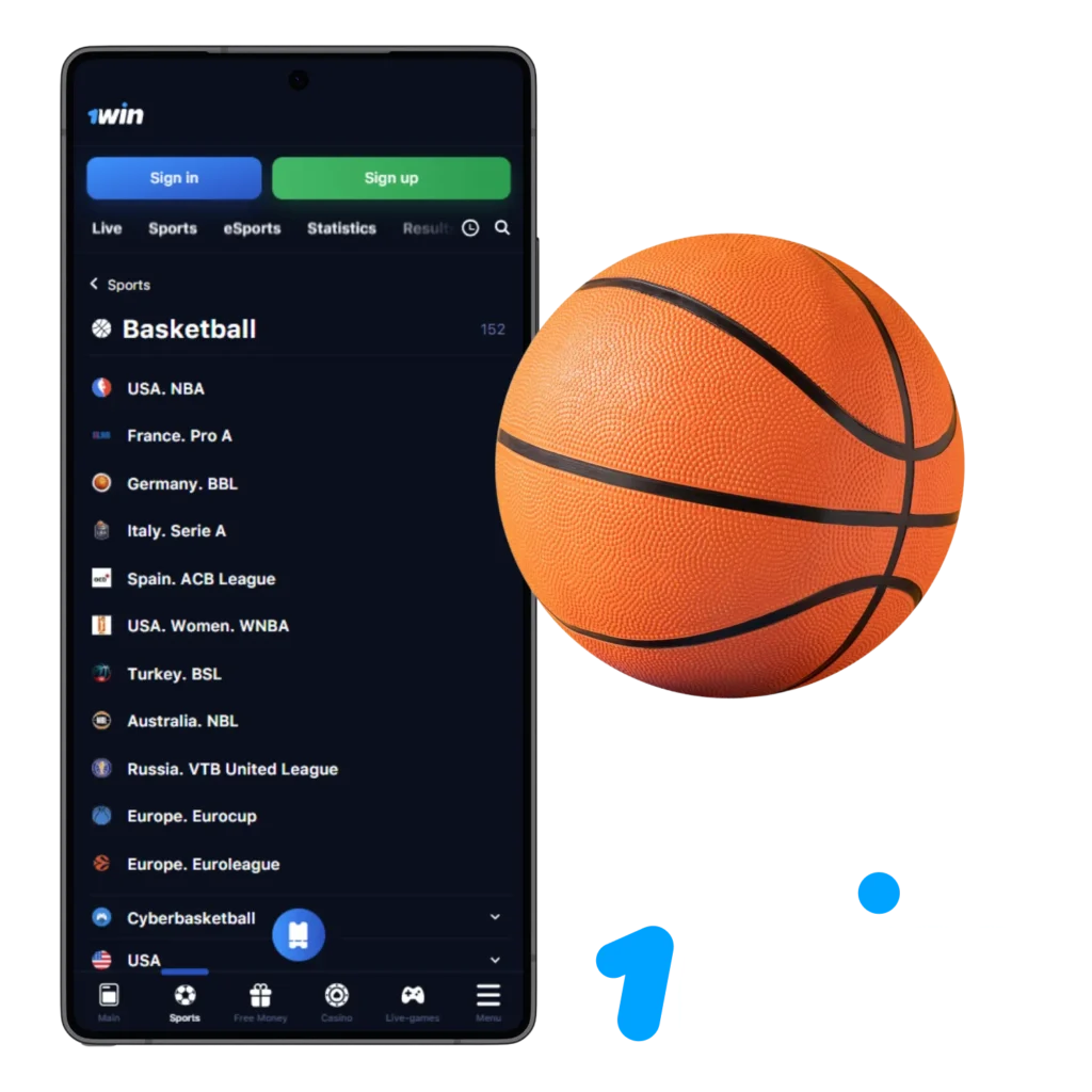 1win is a well-known app for basketball betting among Nigerian users.