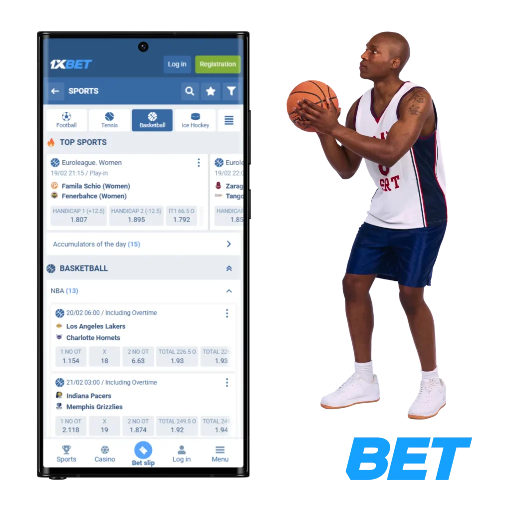 1xBet offers Nigerian players a reliable app for wagering on basketball games.