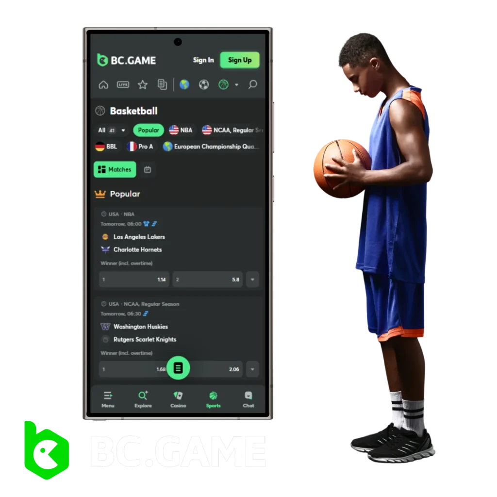 BC Game is a popular Nigerian app for wagering on basketball events.