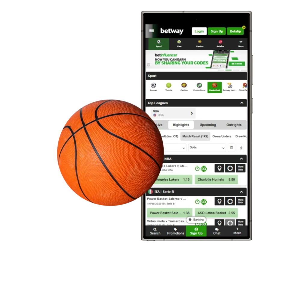 Betway gives Nigerian players a feature-packed app for basketball wagering.