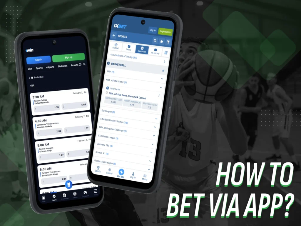 Betting on basketball using a mobile app is a convenient process.