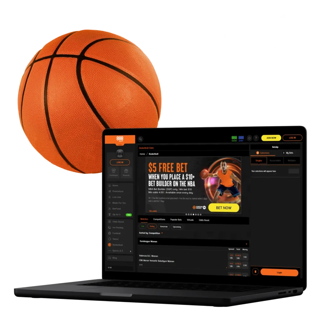 888sport provides Nigerian players with excellent basketball betting opportunities online.