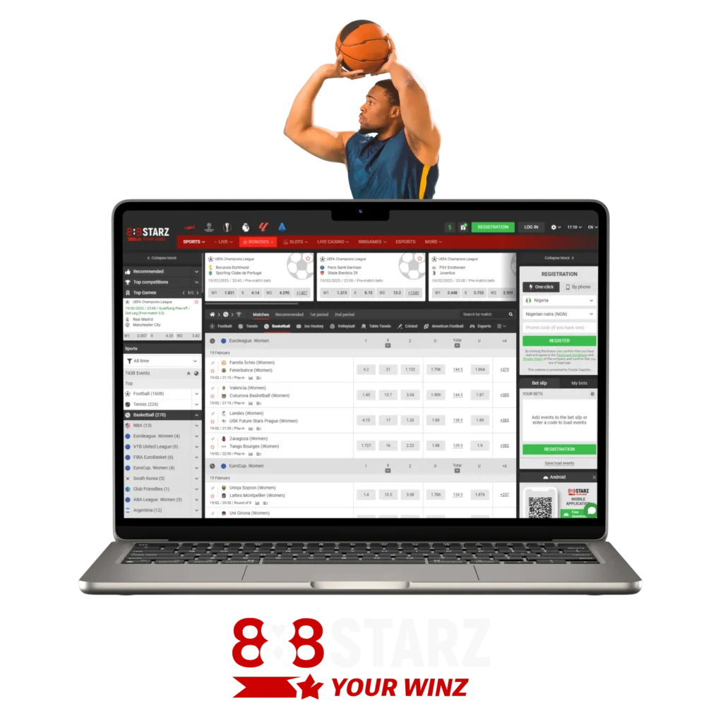 888starz is a popular Nigerian website for placing basketball bets easily.