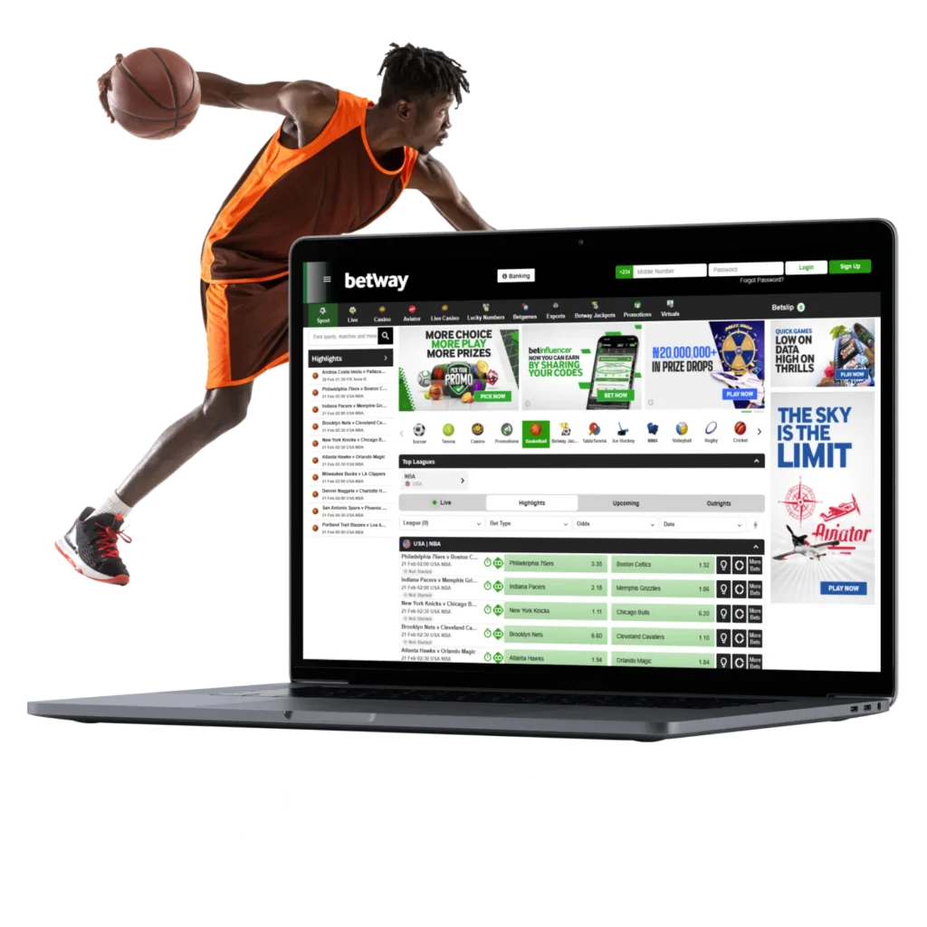 Betway offers Nigerian players a feature-rich platform for basketball betting.