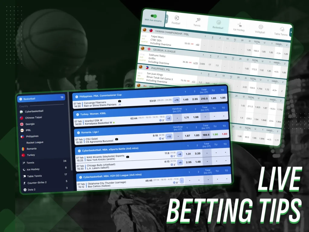 Live basketball betting is fast and needs your attention.