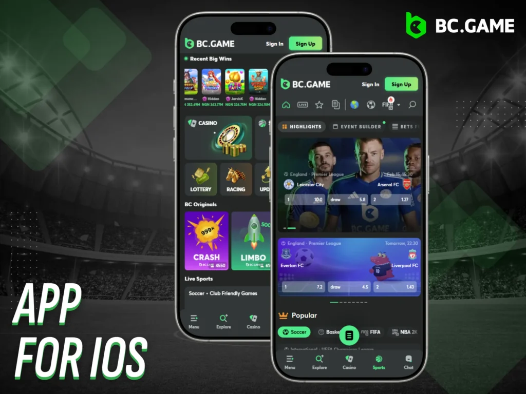 Effortlessly download the BC Game app for iOS.