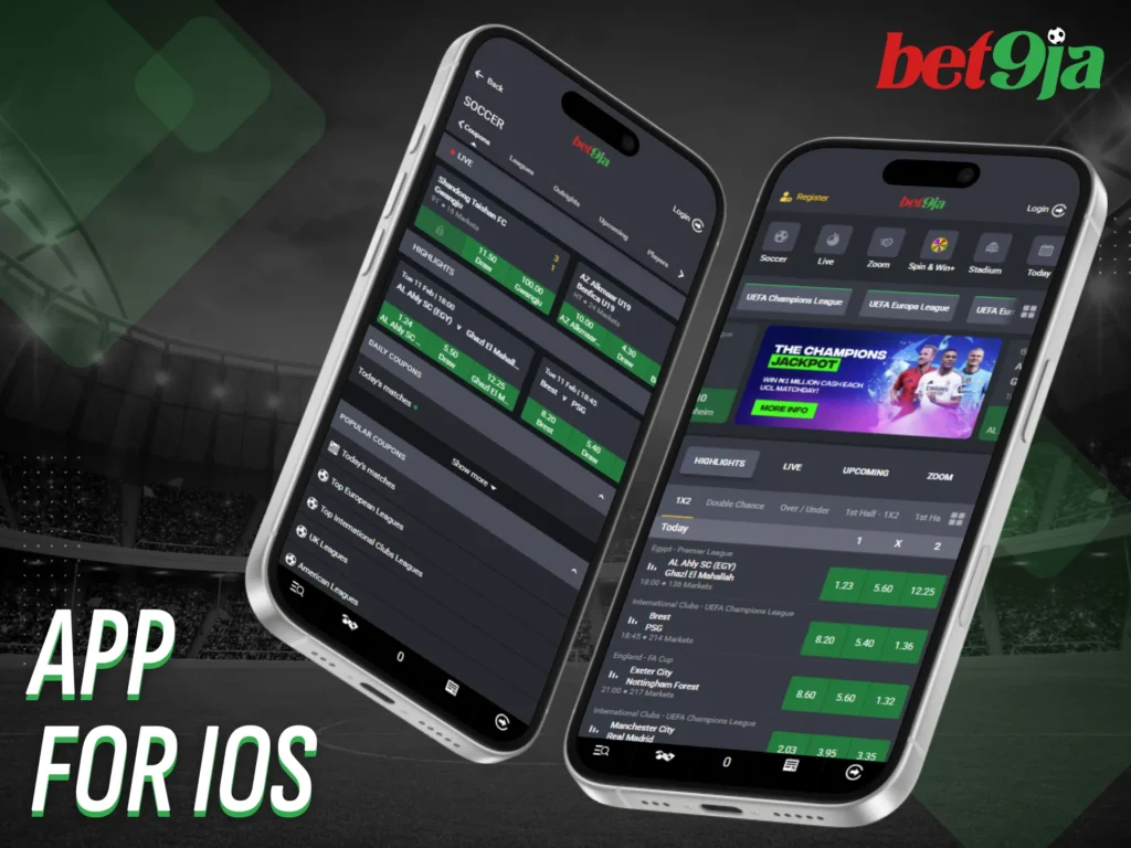Download the Bet9Ja app easily on your iOS device.