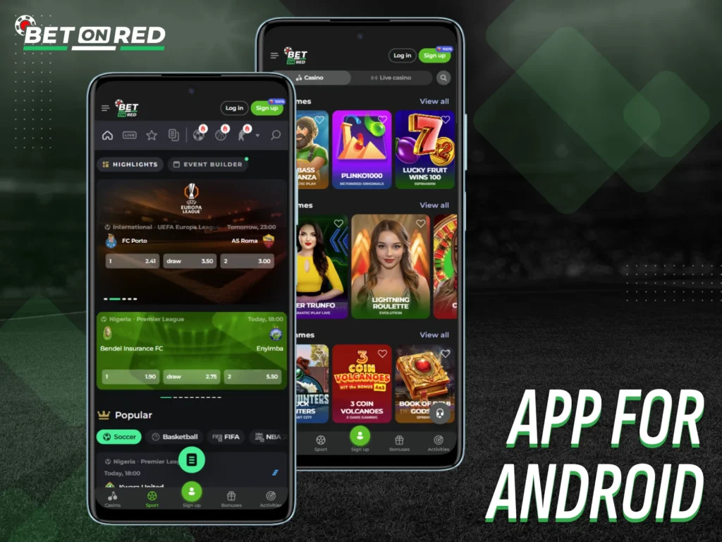 Download the Betonred app on your Android device.