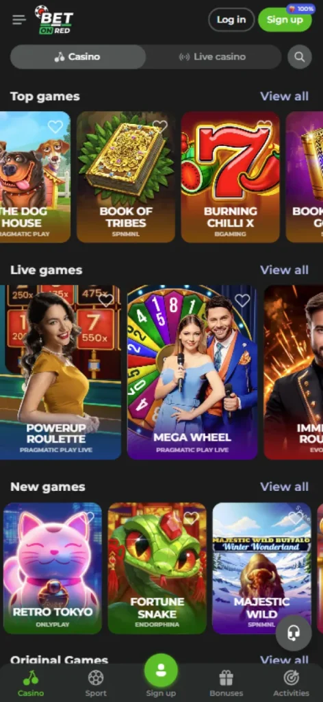 Betonred features an extensive selection of casino games to enjoy.