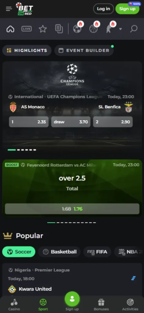 Betonred offers diverse sports betting opportunities for Nigerian users.