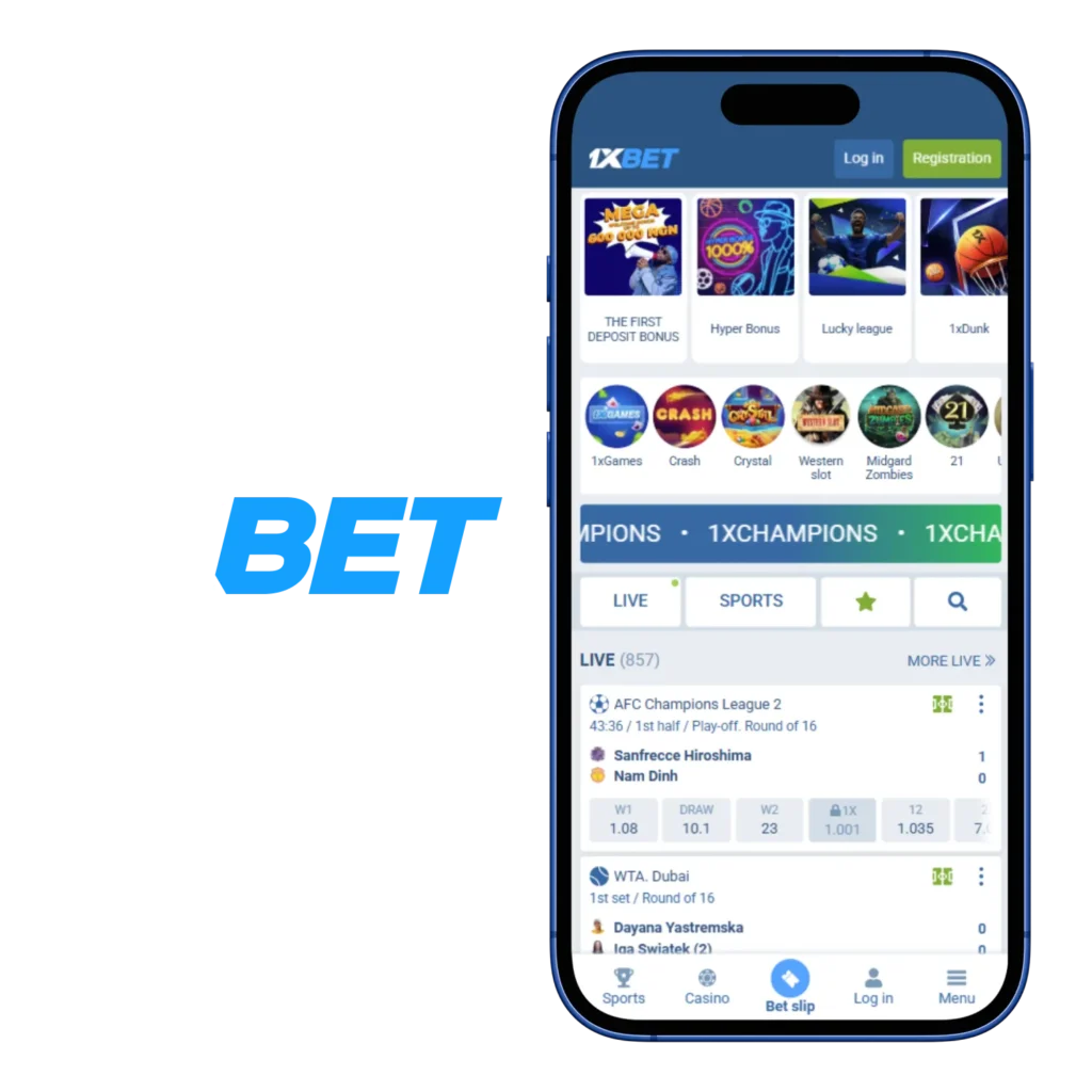1xBet is a Nigerian application for casino gaming and sports betting.