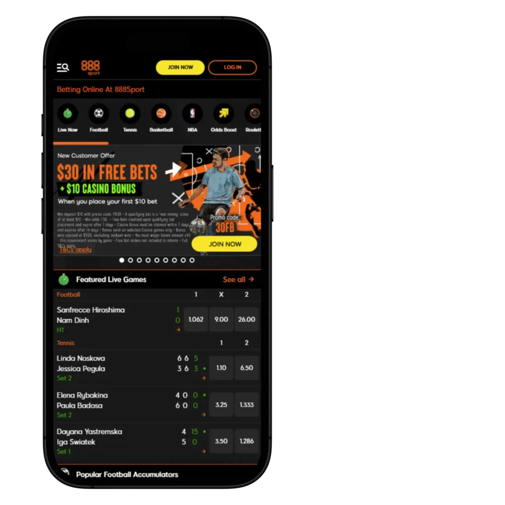 888sport is a Nigerian app for users who enjoy betting and casino games.