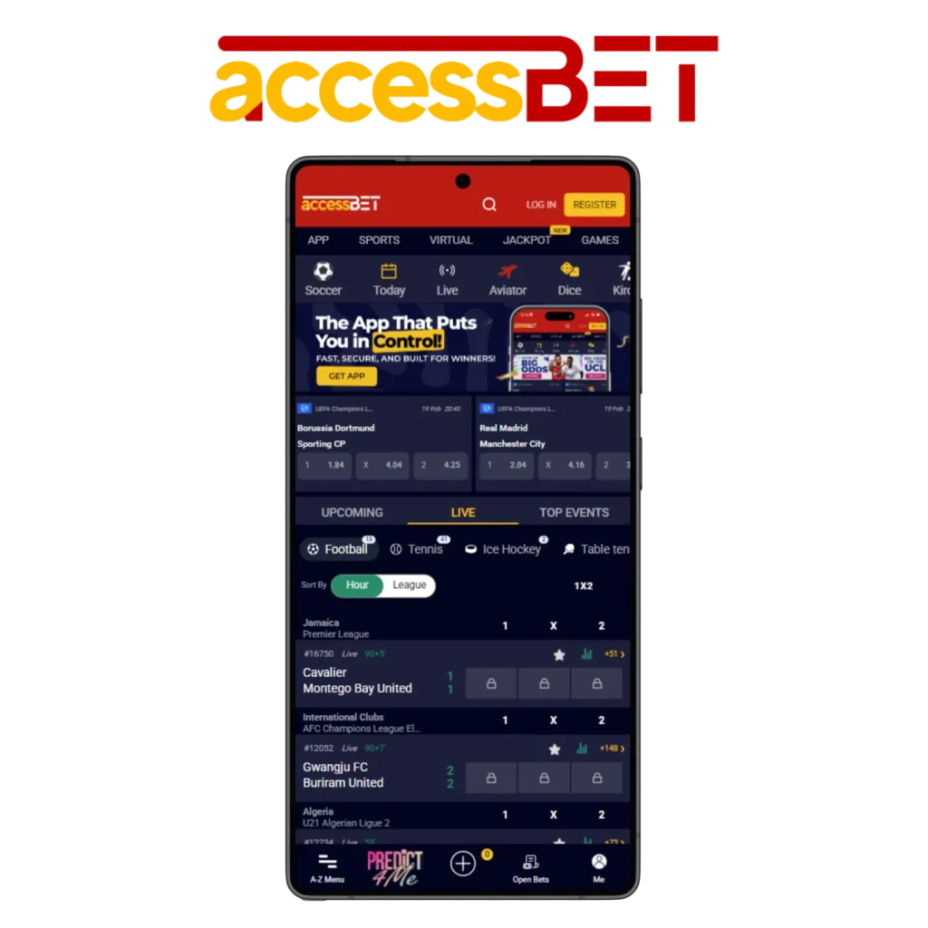 Accessbet is a Nigerian betting app for casino and sports enthusiasts.