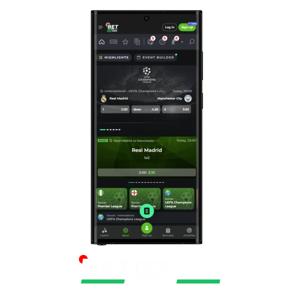 Betonred provides a Nigerian betting application for casino and sports lovers.