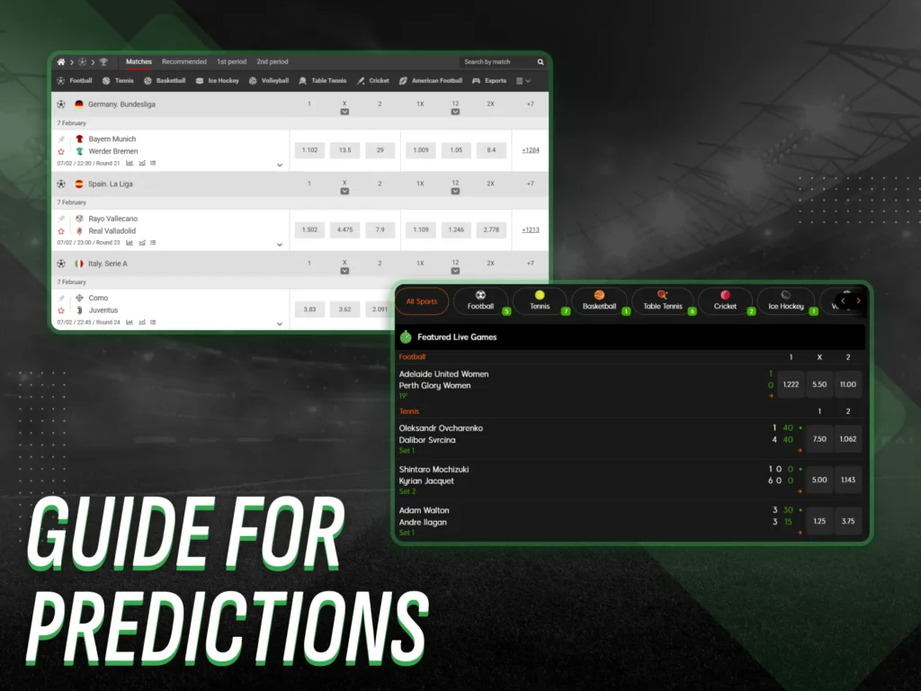 A guide to betting for predictions in online sports betting.