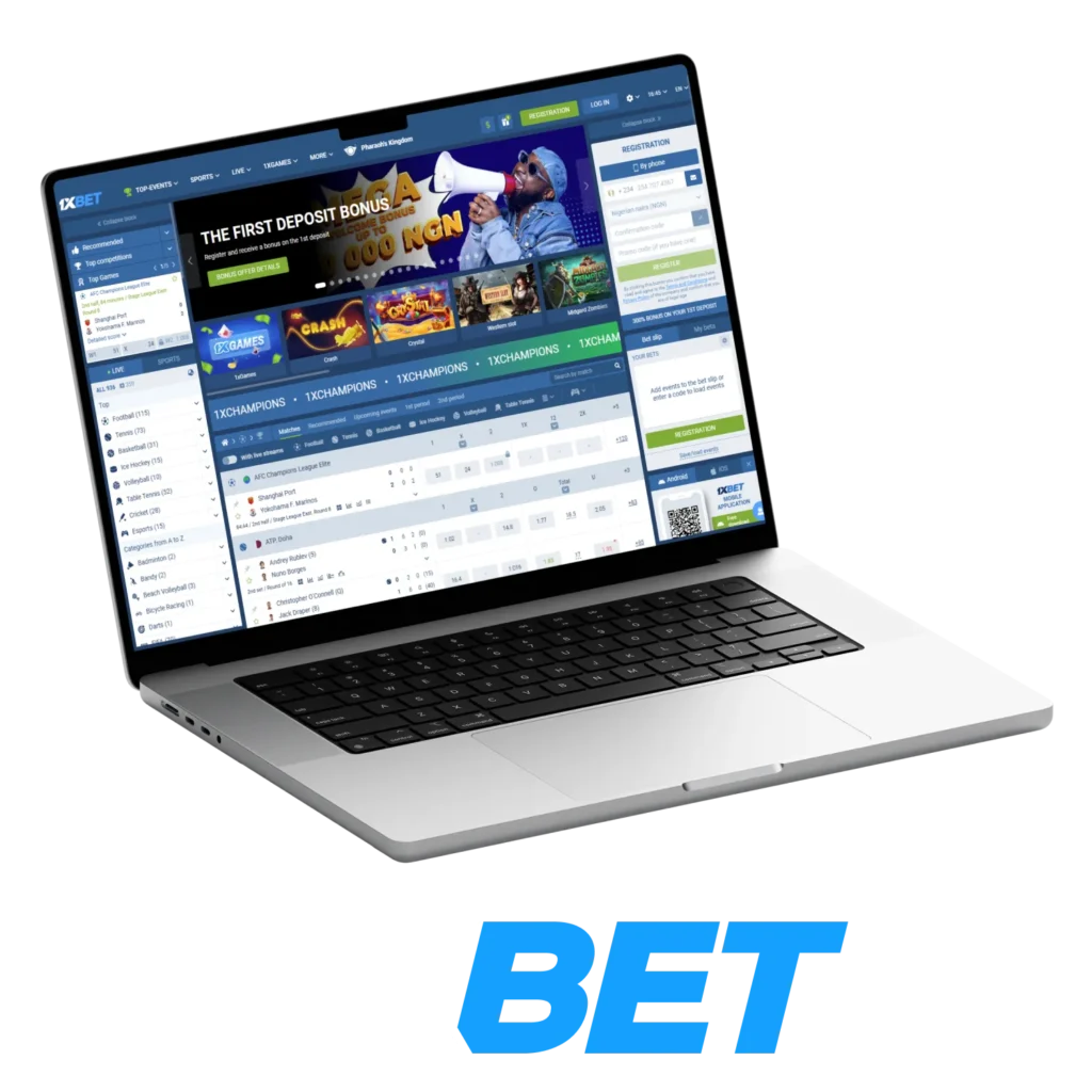 1xBet offers sports betting and casino games for Nigerian users.