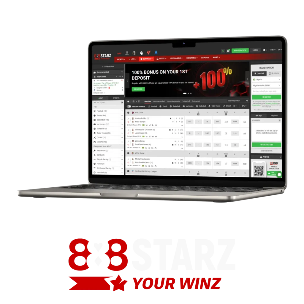 888starz is a Nigerian website for casino gaming and sports wagering.