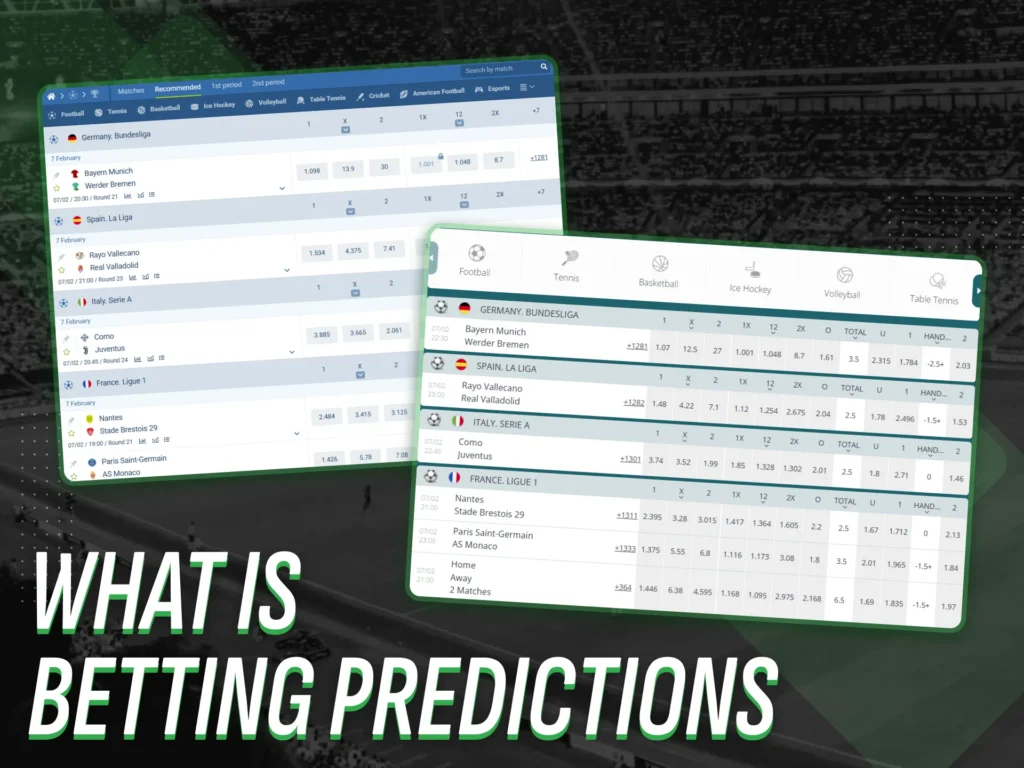 Sports betting forecasts are informed predictions about the results of sporting events.