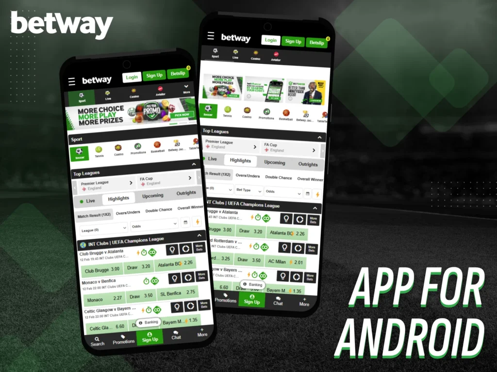 The Betway application is accessible to users of Android devices.
