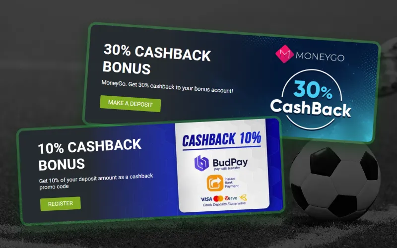 Nigerian betting apps for football offer cashback rewards.