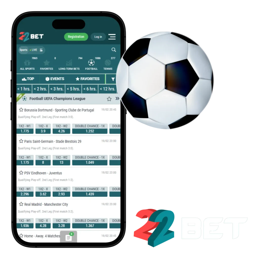 22bet offers a seamless mobile experience for football betting in Nigeria.