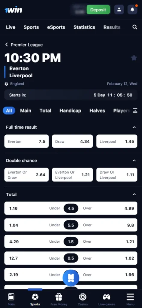 Choose a game and decide on a wager for online football betting.