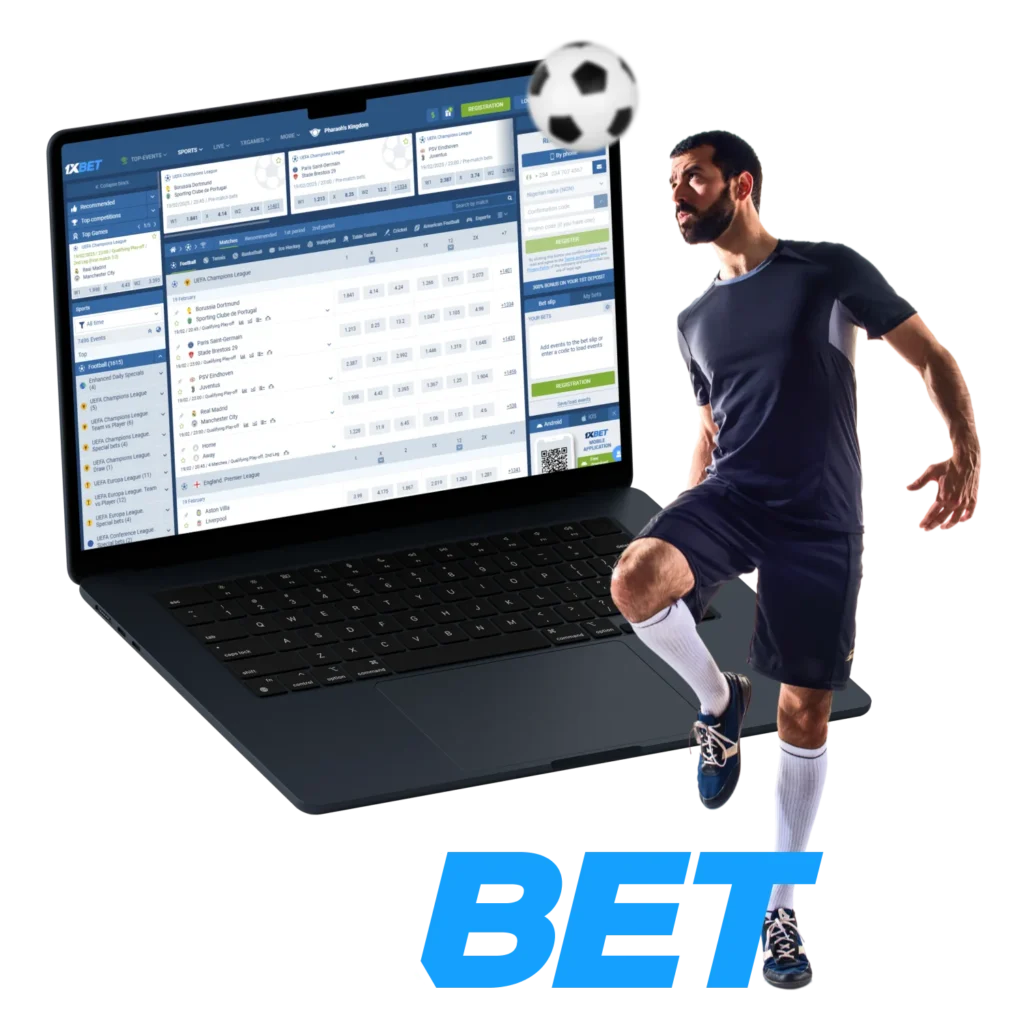 1xBet provides Nigerian players with a platform for football betting.