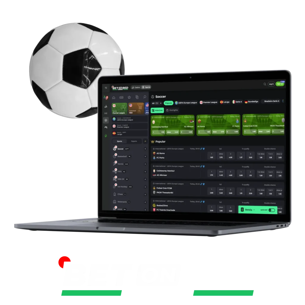 Betonred provides Nigerian users with opportunities for football bets.
