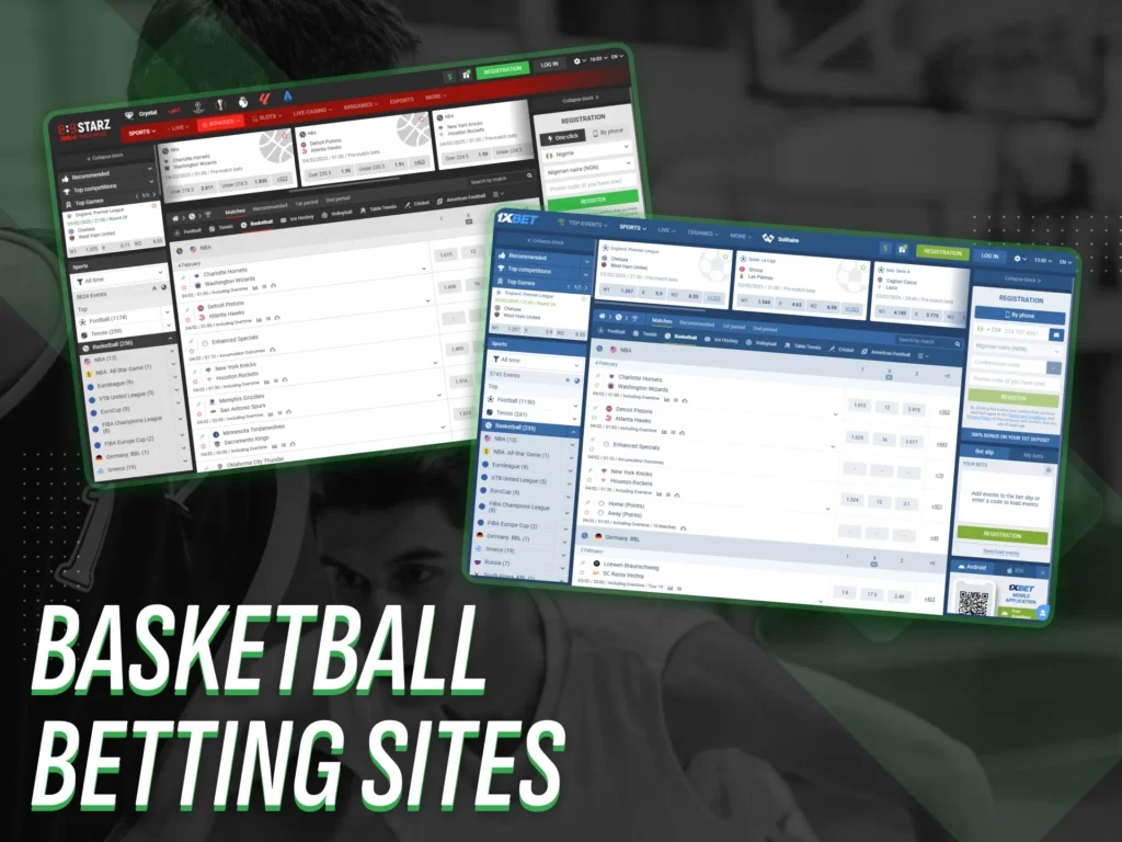 Platforms for placing bets on basketball in Nigeria.