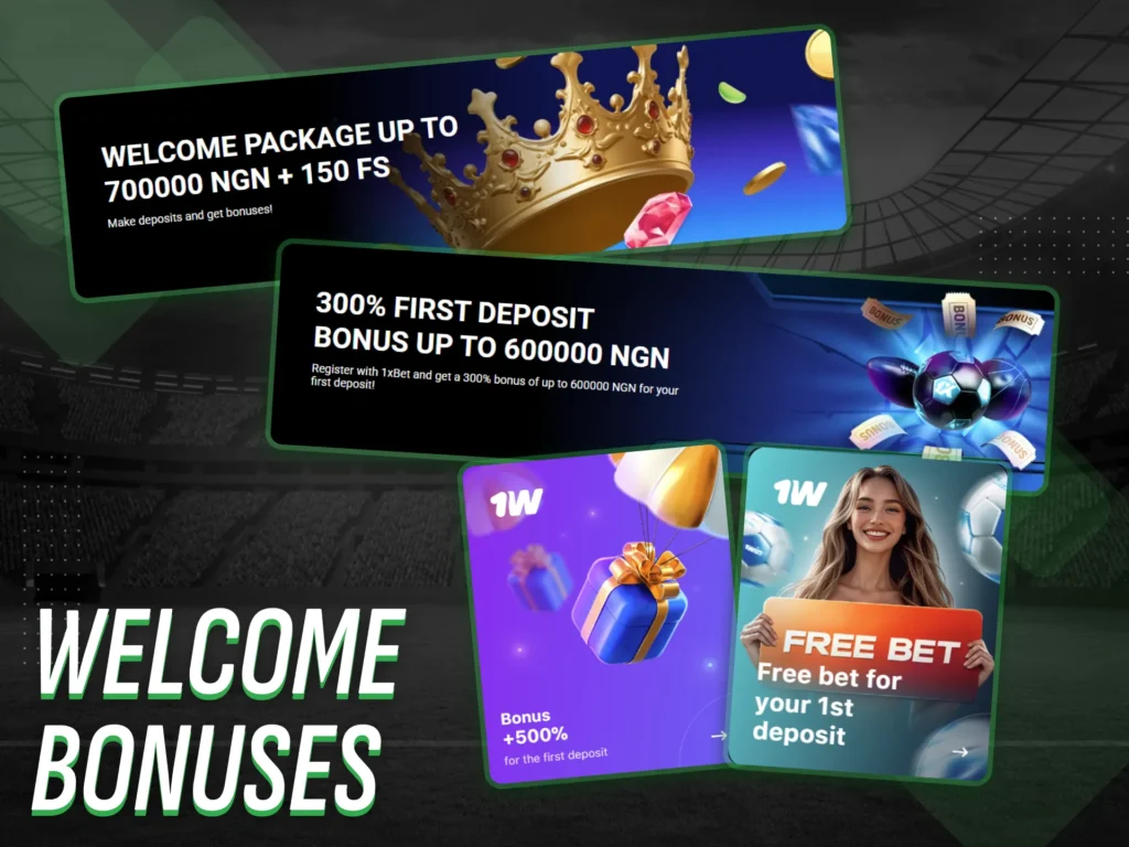 Gambling platforms offer welcome bonuses to new customers in Nigeria.