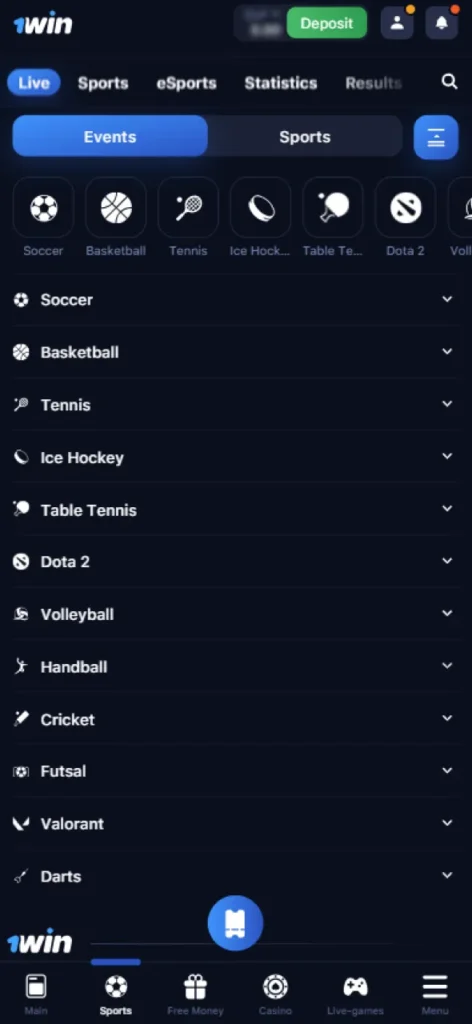 Select well-known sports for wagering.