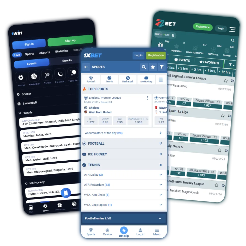 The most popular sports betting applications in Nigeria.
