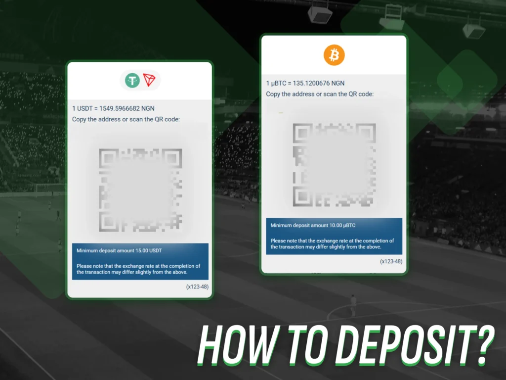 Use cryptocurrency to easily deposit funds for sports betting.