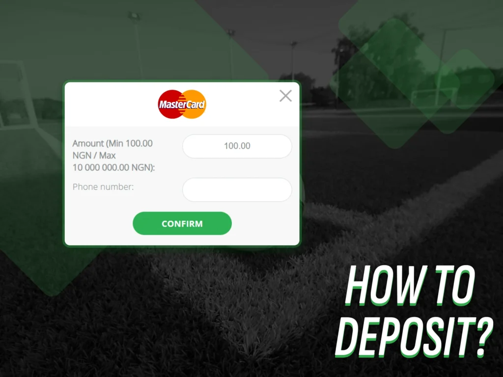 Deposit funds into your sports betting account with Mastercard.
