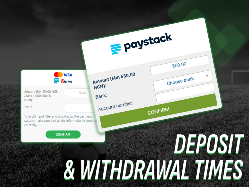 Speed up your deposits and withdrawals with Paystack.