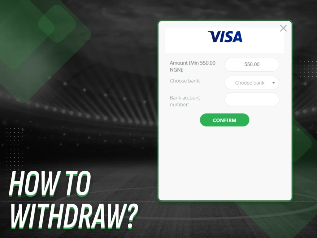 Withdraw your sports betting winnings using Visa.