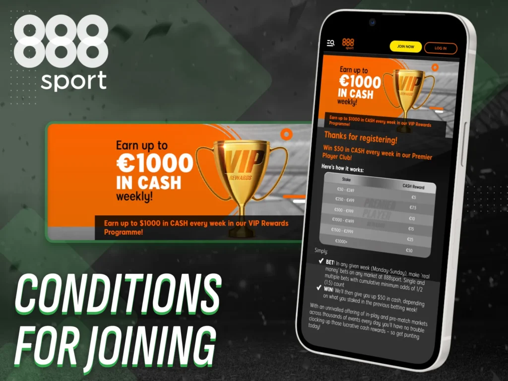 Check how to qualify for the VIP program at 888sport app Nigeria.